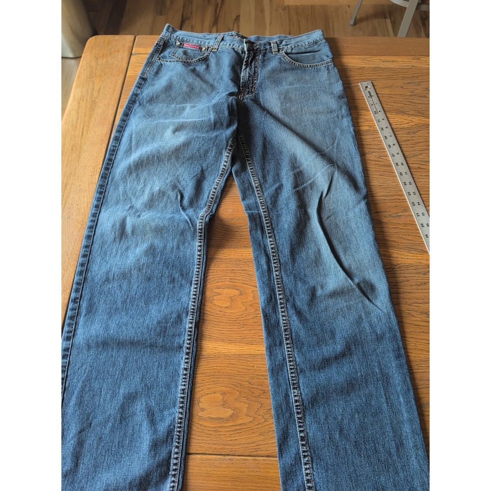 Fideli Vintage Blue Denim Jeans Cotton Straight Leg 34" X 33" Brazil Size 44